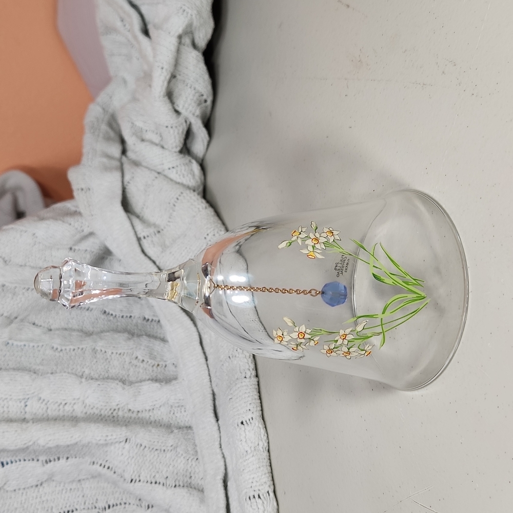 Vintage Avon Floral Crystal Decorative Bell